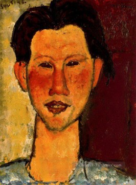 portrait Tableau Peinture - portrait de chaim soutine 1915 Amedeo Modigliani
